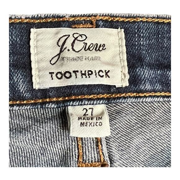J.Crew Jeans Toothpick sz 27 Denim Casual Basic Everyday Skinny Slim Comfy - Picture 4 of 5